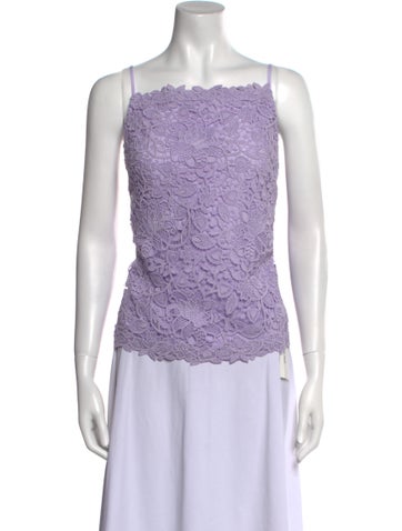 Carolina Herrera Tops Square Neckline Sleeveless Top US 8 | M