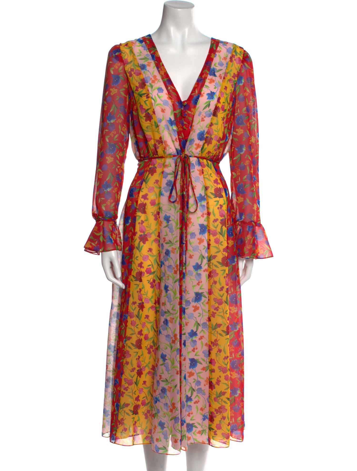 Carolina Herrera Floral Print Long Dress w/ Tags