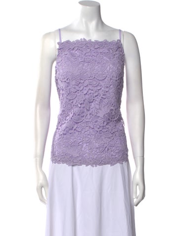 Carolina Herrera Tops Square Neckline Sleeveless Top US 8 | M