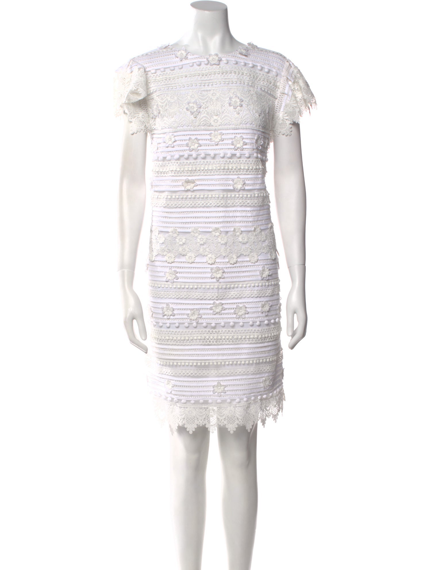 Carolina Herrera Lace Pattern Knee-Length Dress w/ Tags