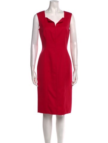Carolina Herrera Dresses Virgin Wool Knee-Length Dress XS