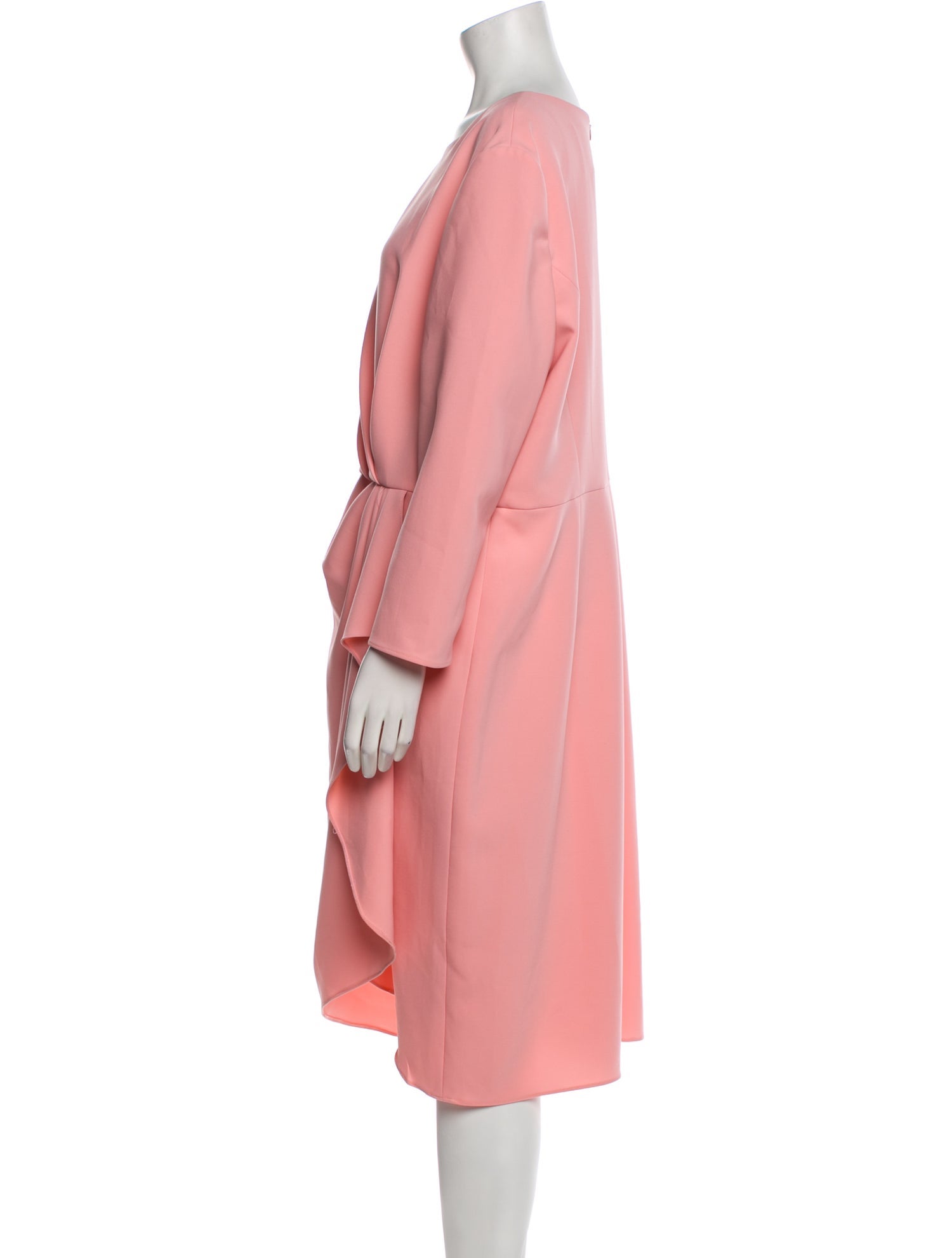 Carolina Herrera Scoop Neck Midi Length Dress