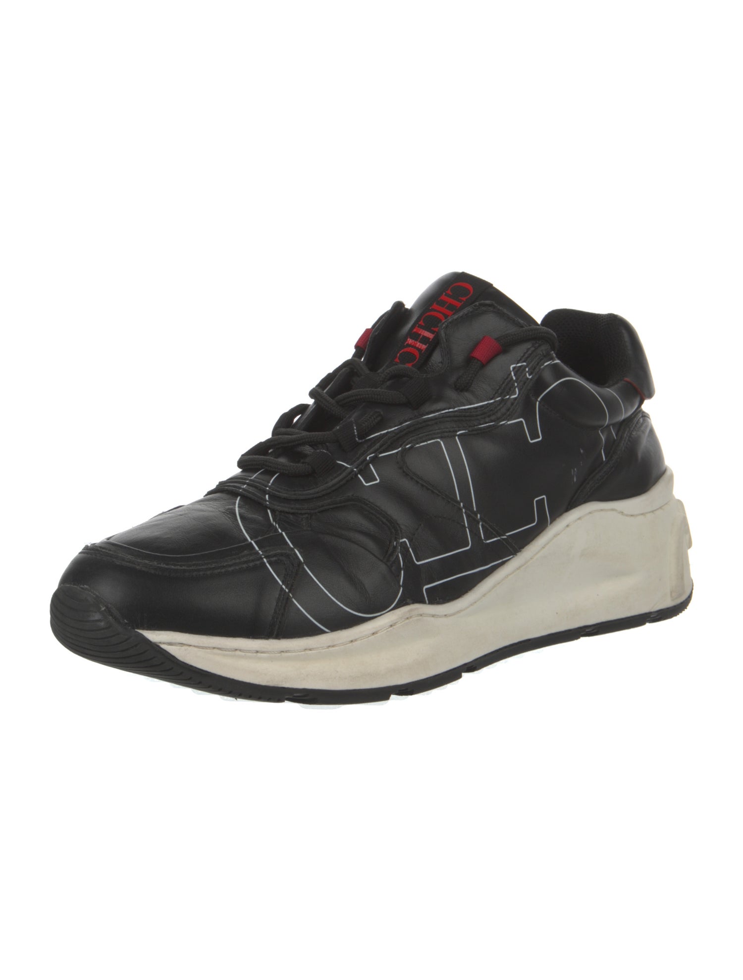 Carolina Herrera Leather Printed Sneakers