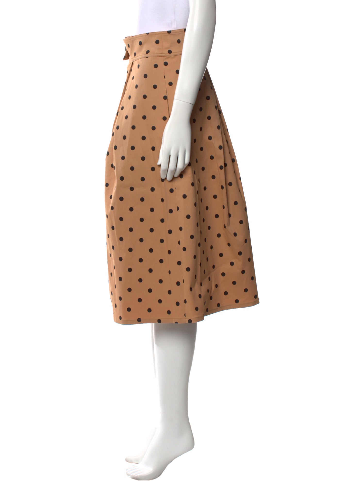 Carolina Herrera Polka Dot Print Knee-Length Skirt