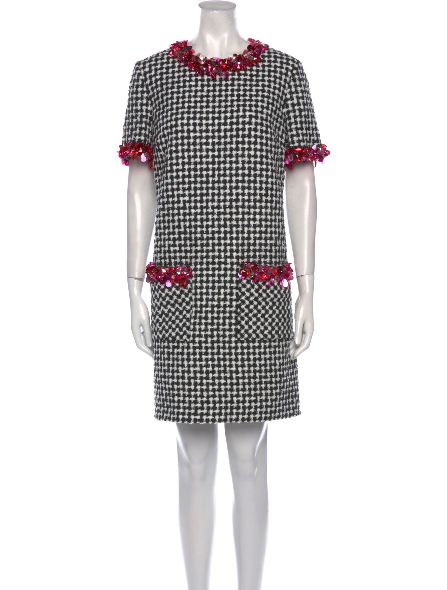 Carolina Herrera Plaid Print Mini Dress