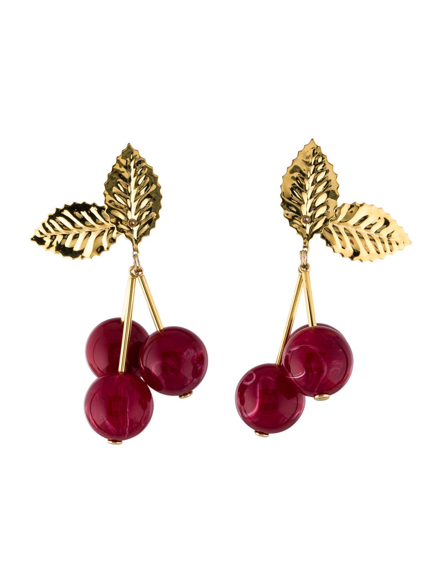 Carolina Herrera Cherries Cluster Clip-On Earrings