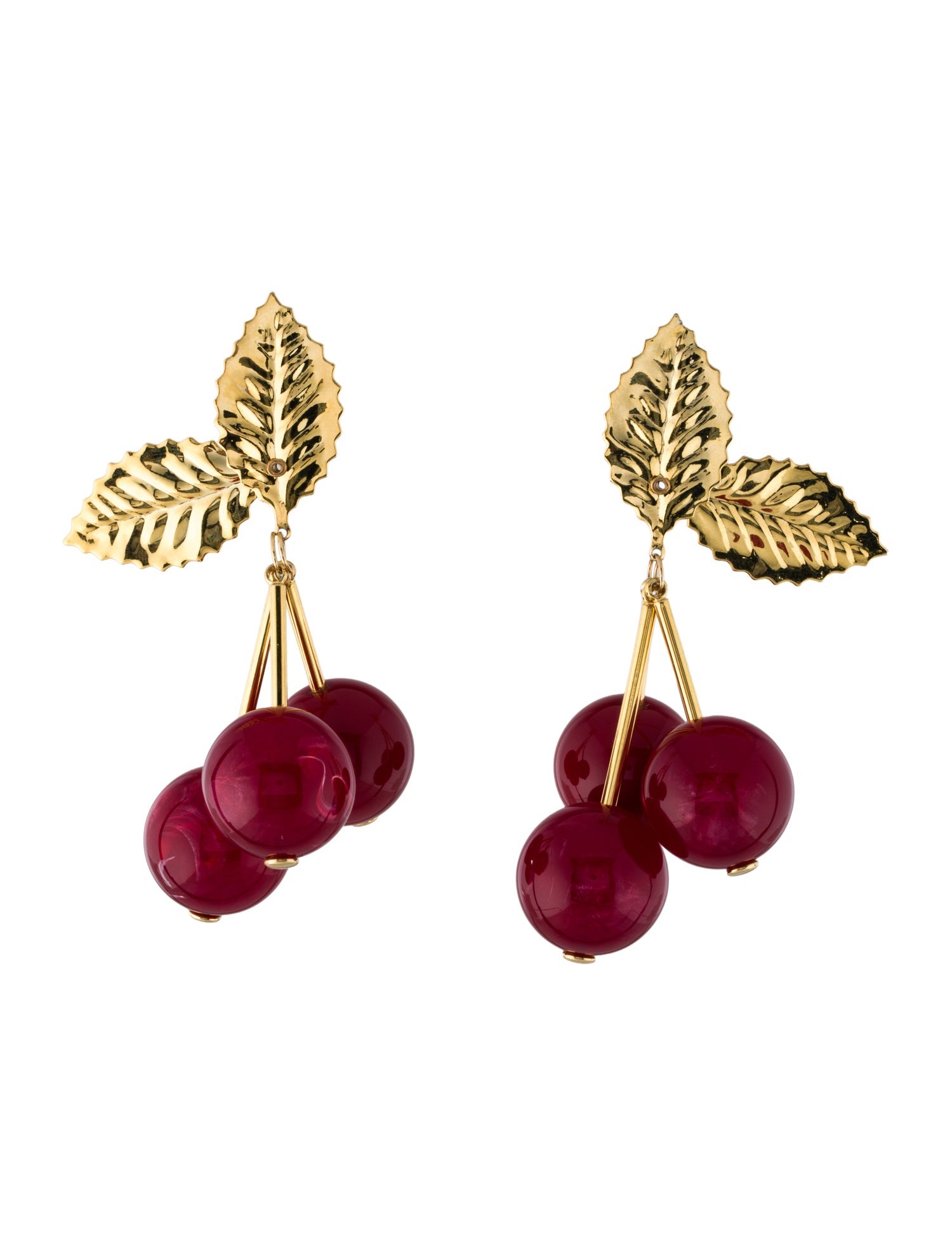 Carolina Herrera Cherries Cluster Clip-On Earrings