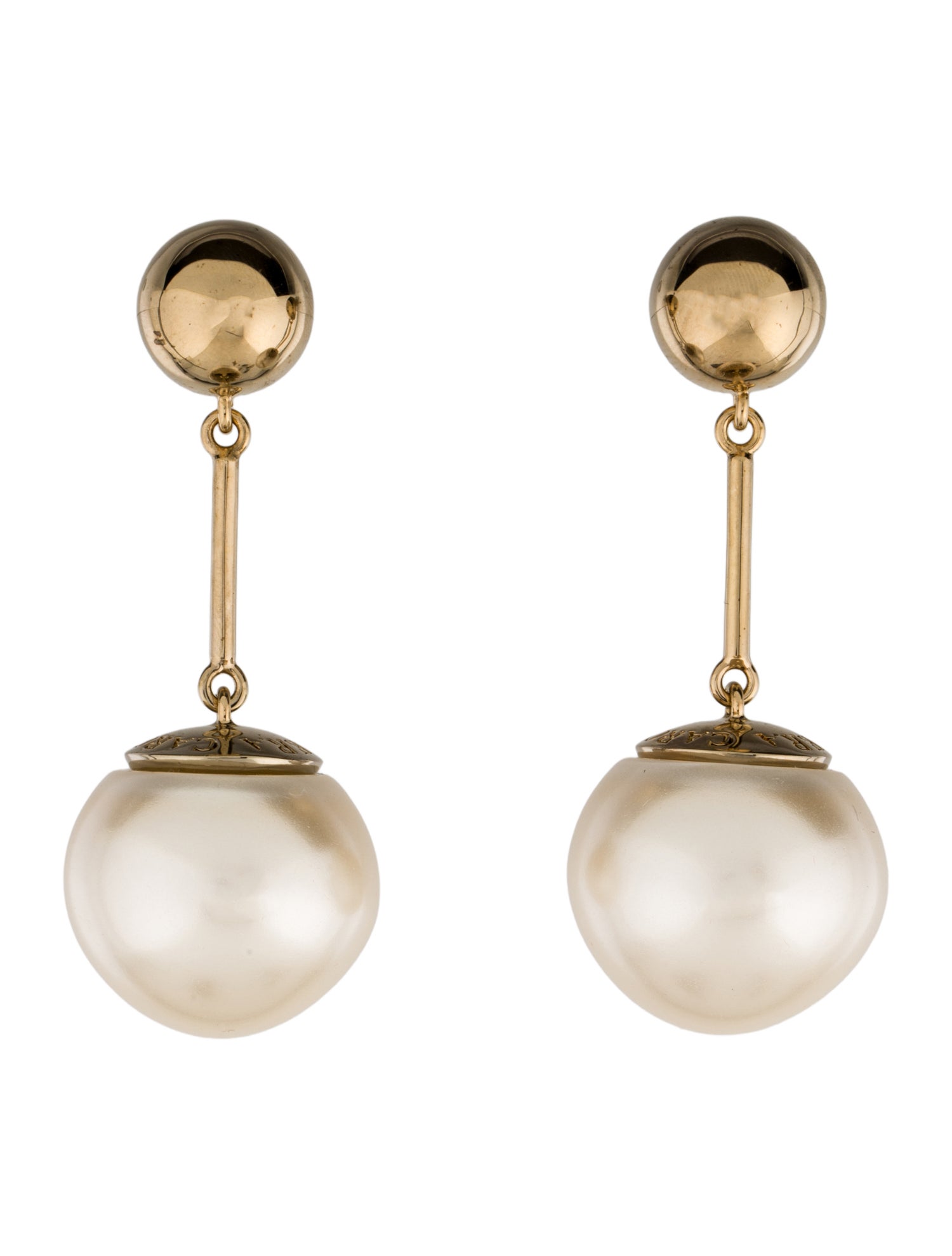 Carolina Herrera Faux Pearl Drop Earrings