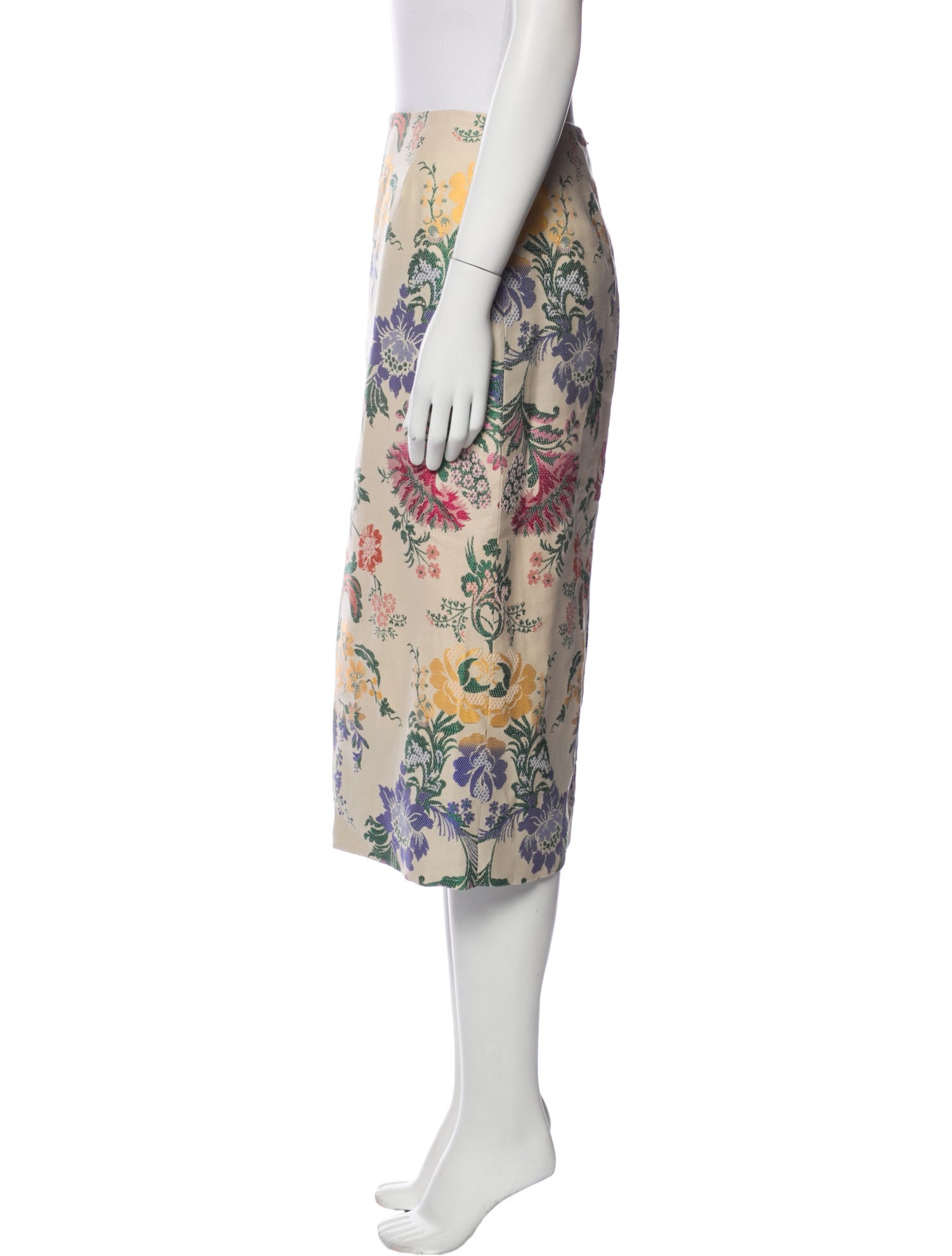 Carolina Herrera Floral Print Knee-Length Skirt