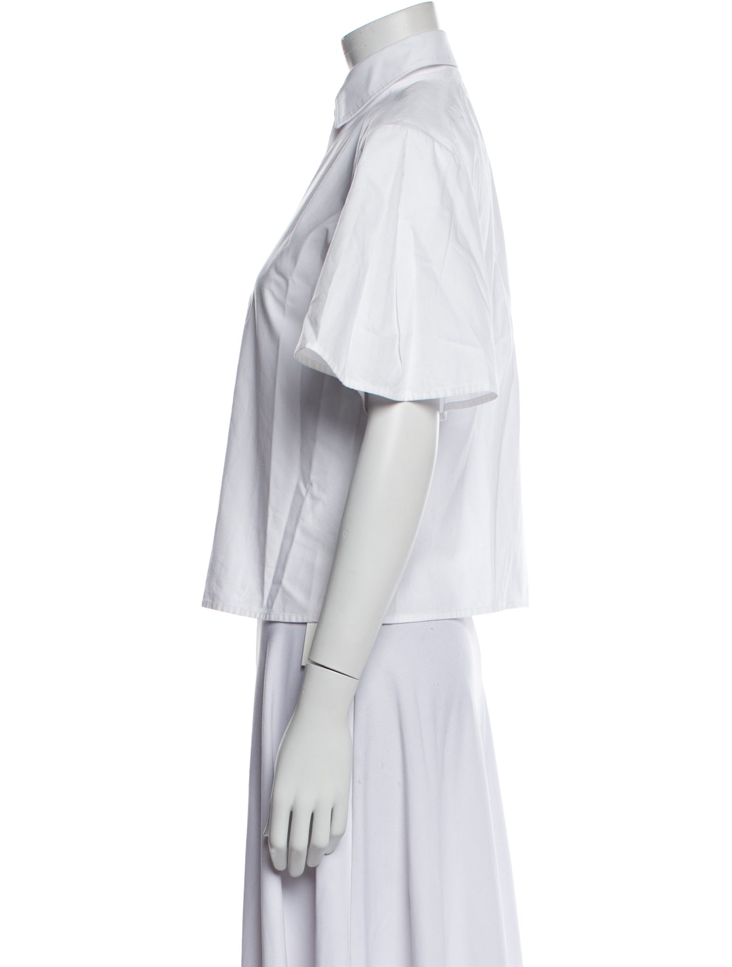 Carolina Herrera Short Sleeve Crop Top