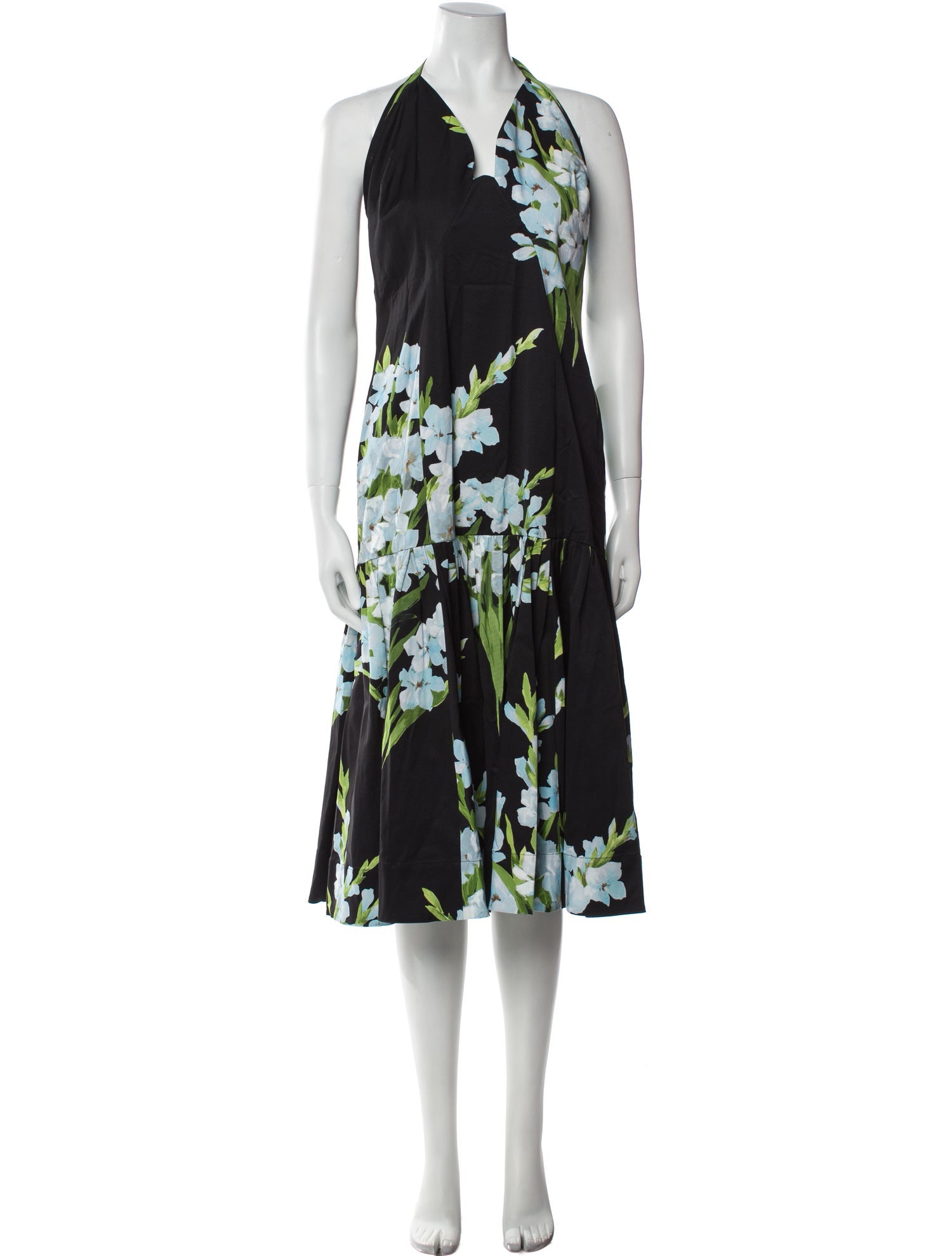 Carolina Herrera Floral Print Midi Length Dress w/ Tags