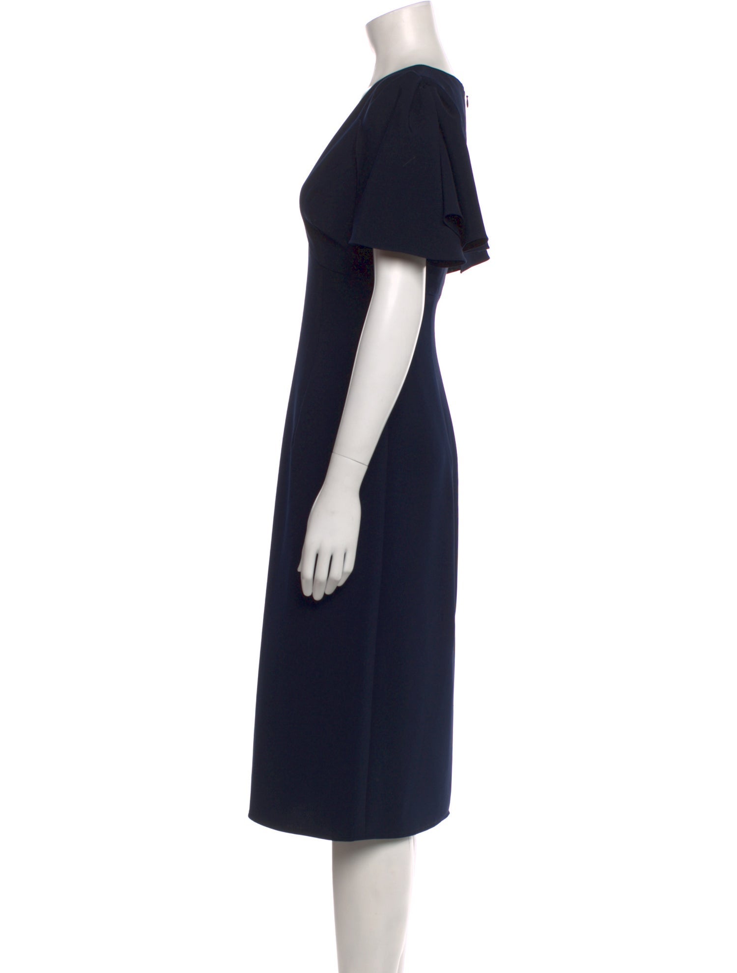 Carolina Herrera V-Neck Midi Length Dress w/ Tags