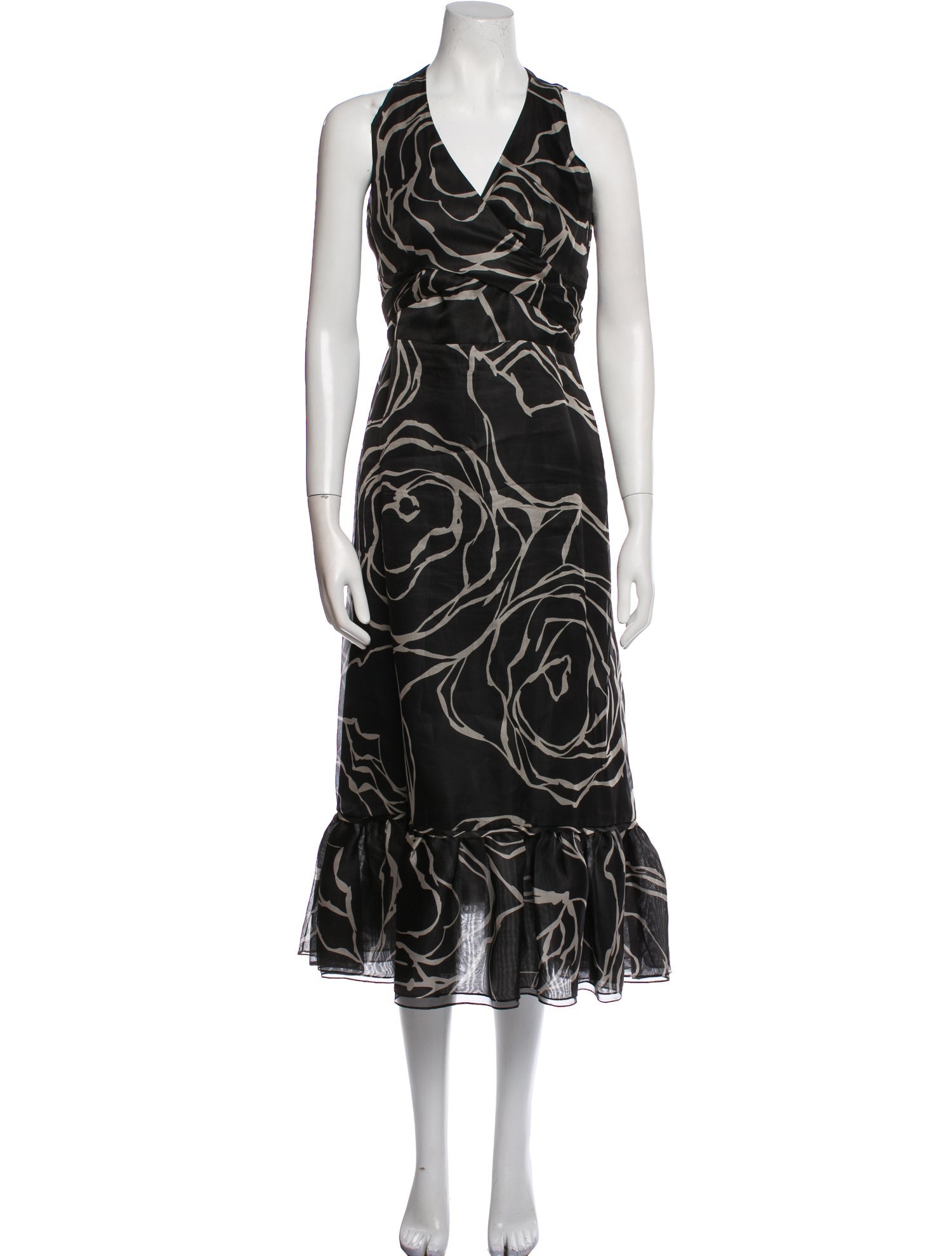 CH Carolina Herrera Printed Long Dress