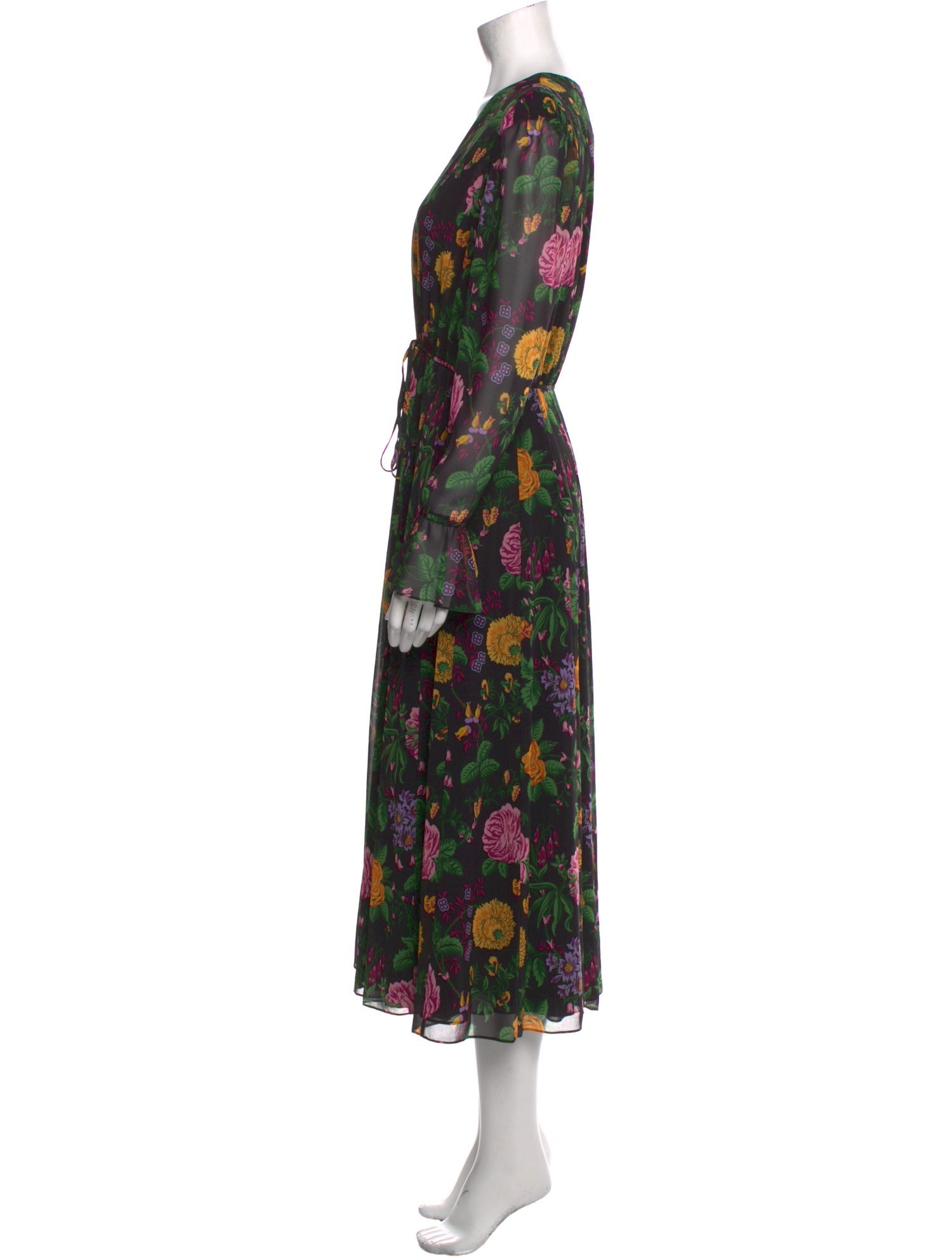 Carolina Herrera Floral Print Midi Length Dress w/ Tags