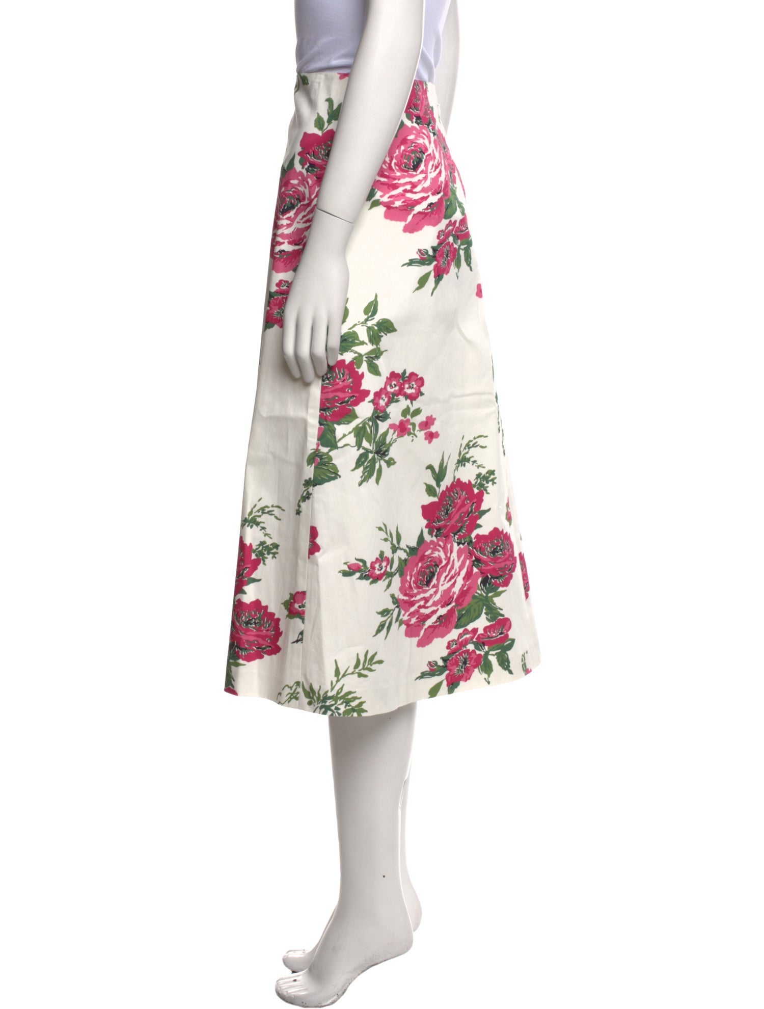 Carolina Herrera Floral Print Knee-Length Skirt w/ Tags
