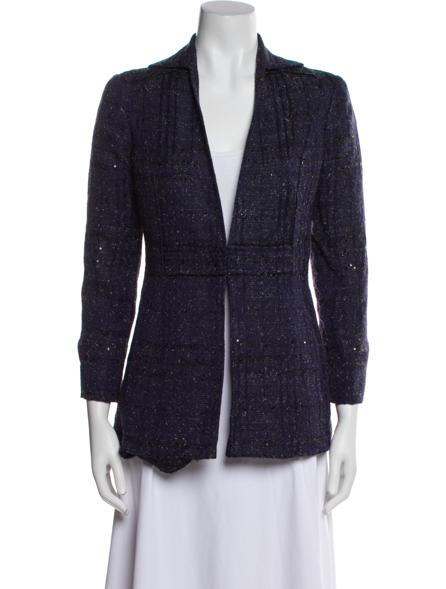 Carolina Herrera Wool Tweed Pattern Blazer