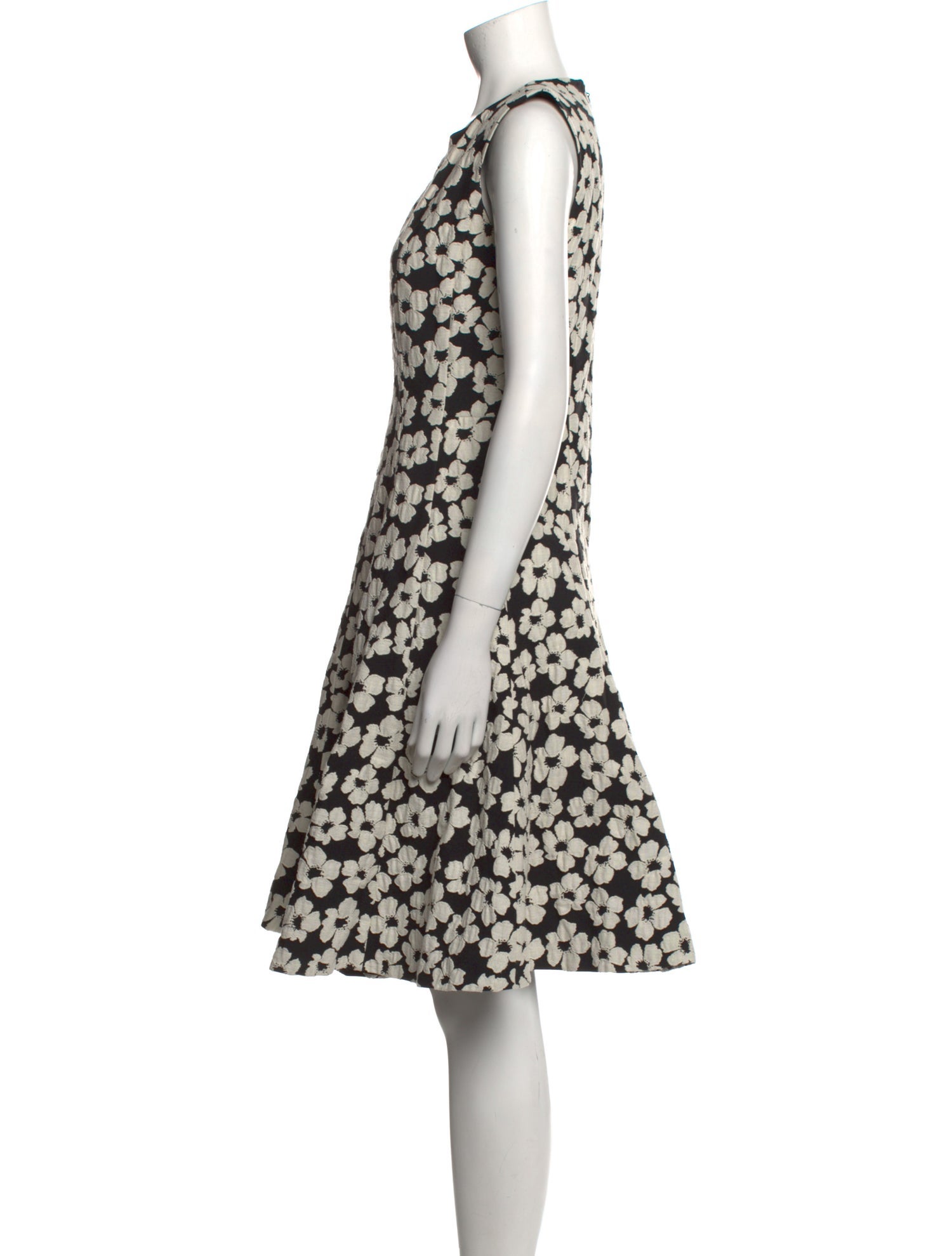 Carolina Herrera Floral Print Knee-Length Dress