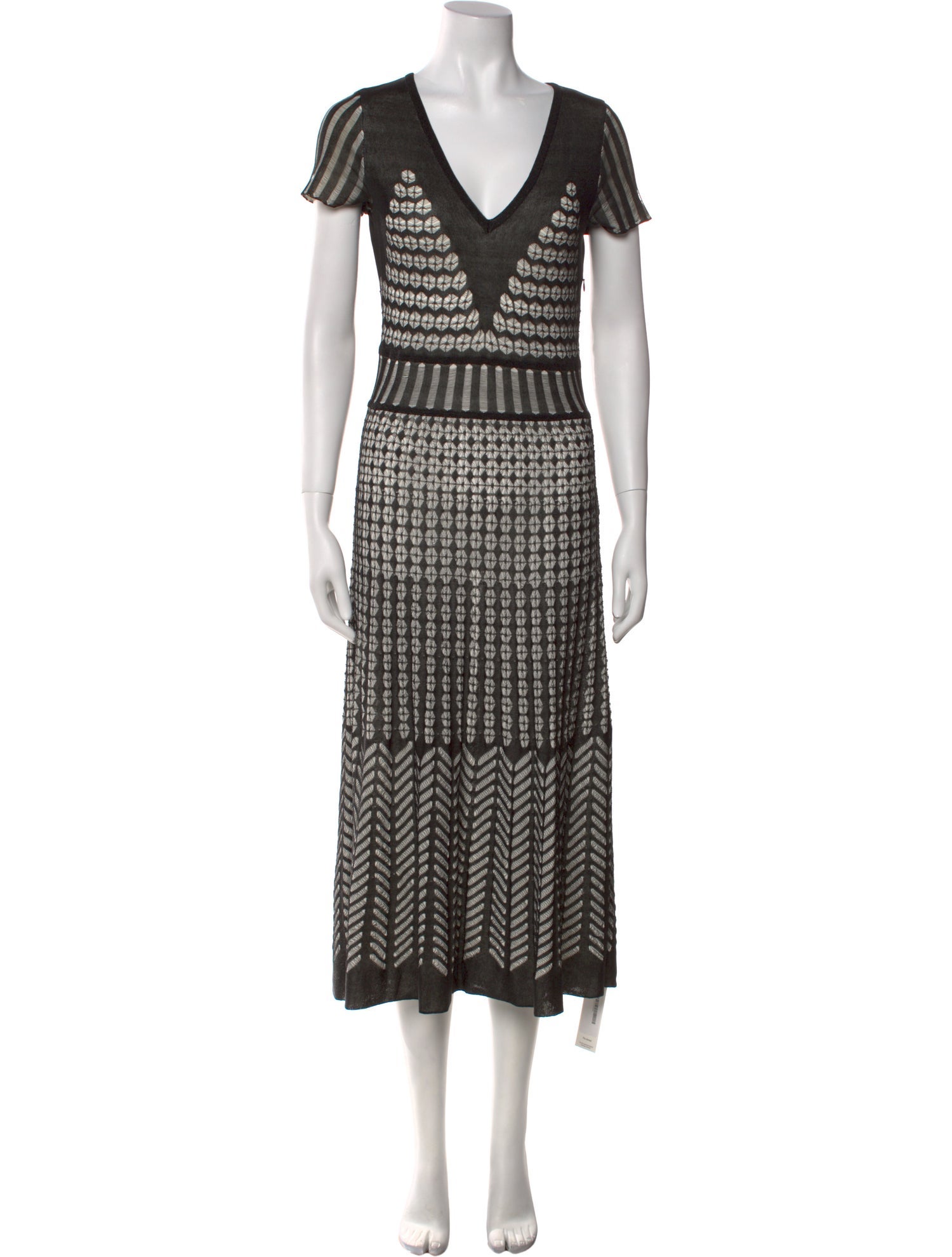 Carolina Herrera Plaid Print Long Dress