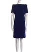 Carolina Herrera Bateau Neckline Knee-Length Dress