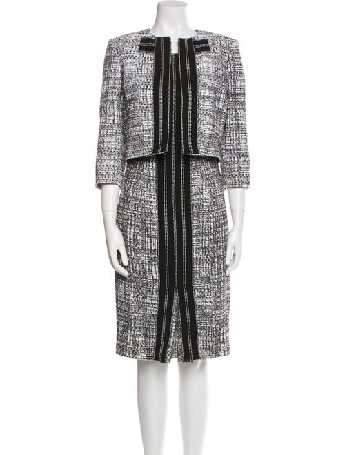 Carolina Herrera Tweed Pattern Dress Set