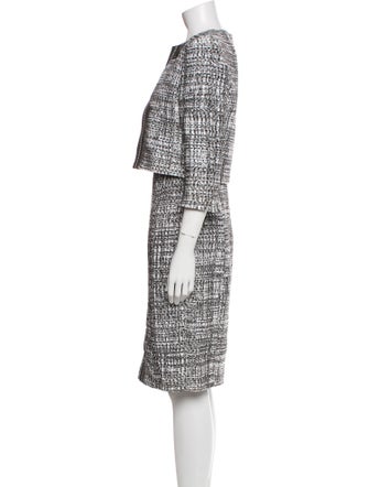 Carolina Herrera Tweed Pattern Dress Set