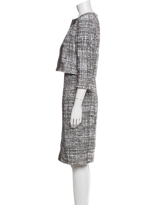 Carolina Herrera Tweed Pattern Dress Set