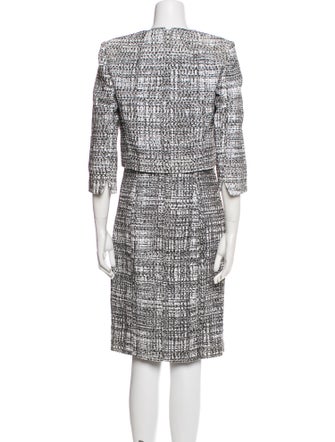 Carolina Herrera Tweed Pattern Dress Set