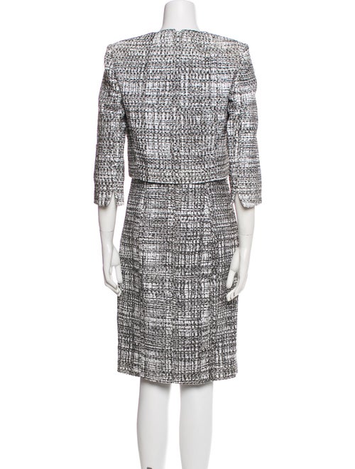 Carolina Herrera Tweed Pattern Dress Set