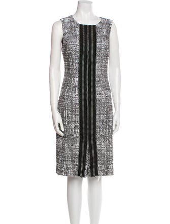 Carolina Herrera Tweed Pattern Dress Set