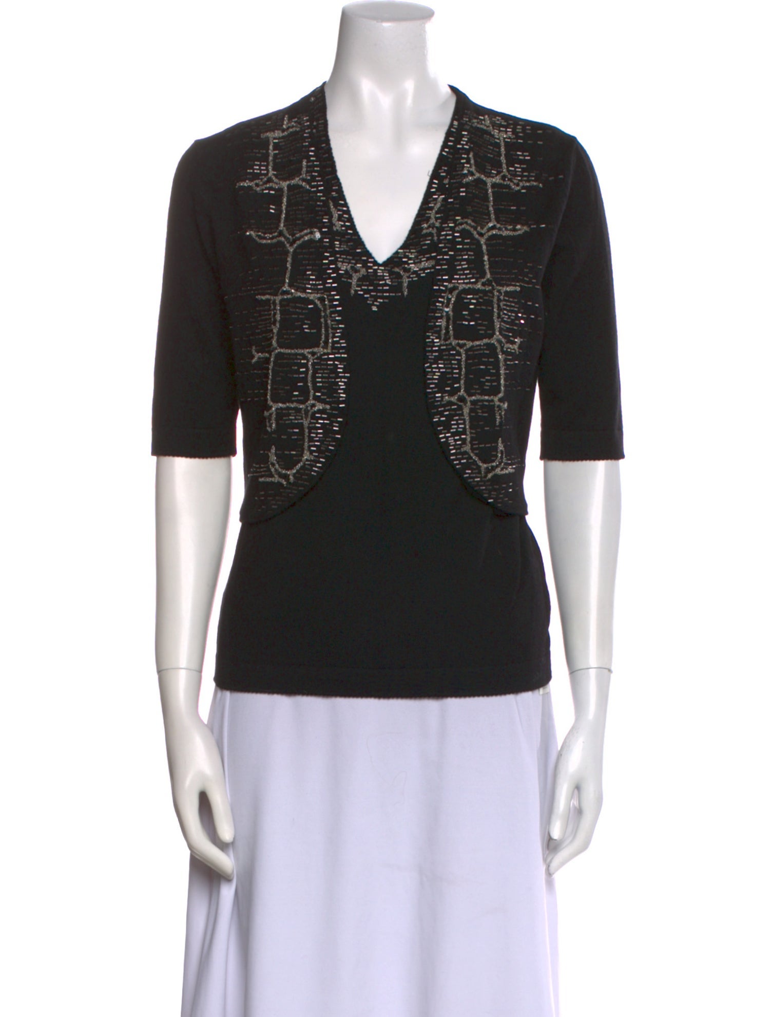 Carolina Herrera Virgin Wool Printed Sweater