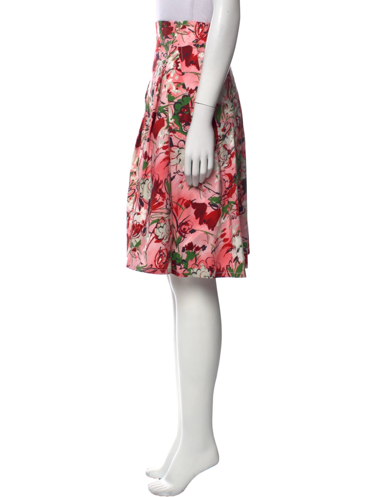 Carolina Herrera Floral Print Knee-Length Skirt