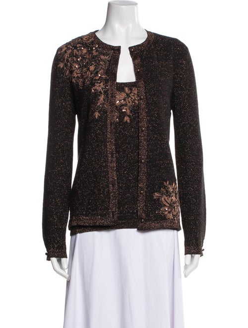 Carolina Herrera Virgin Wool Sequin Embellishments Set