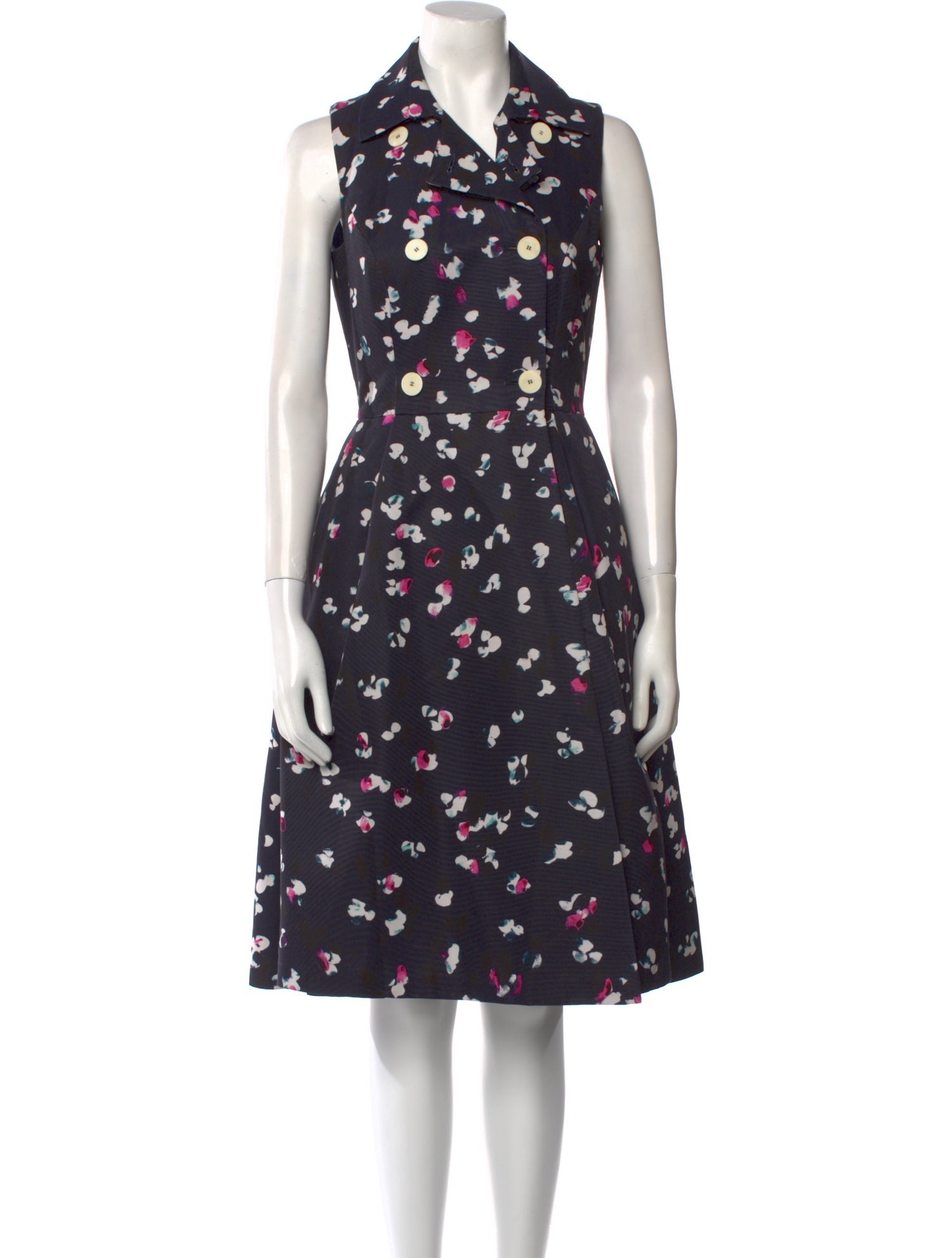 Carolina Herrera Floral Print Knee-Length Dress