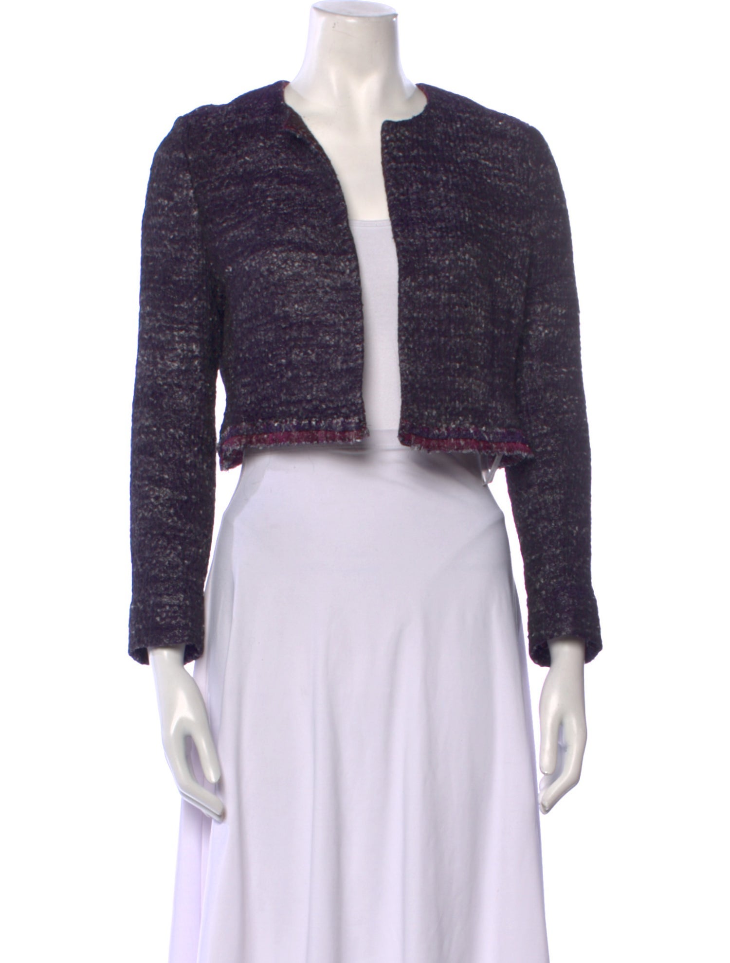 Carolina Herrera Nylon Open Front Sweater