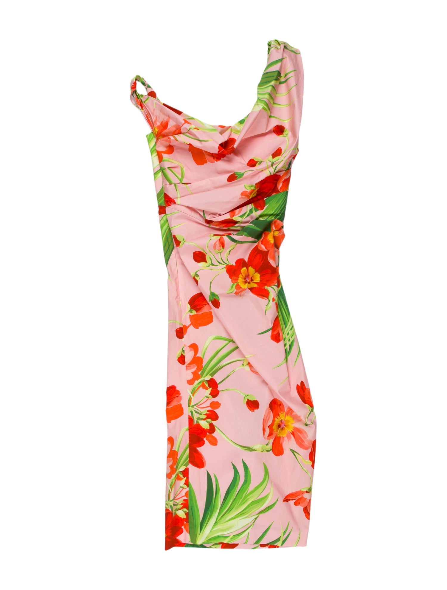 Carolina Herrera Floral Print Midi Length Dress