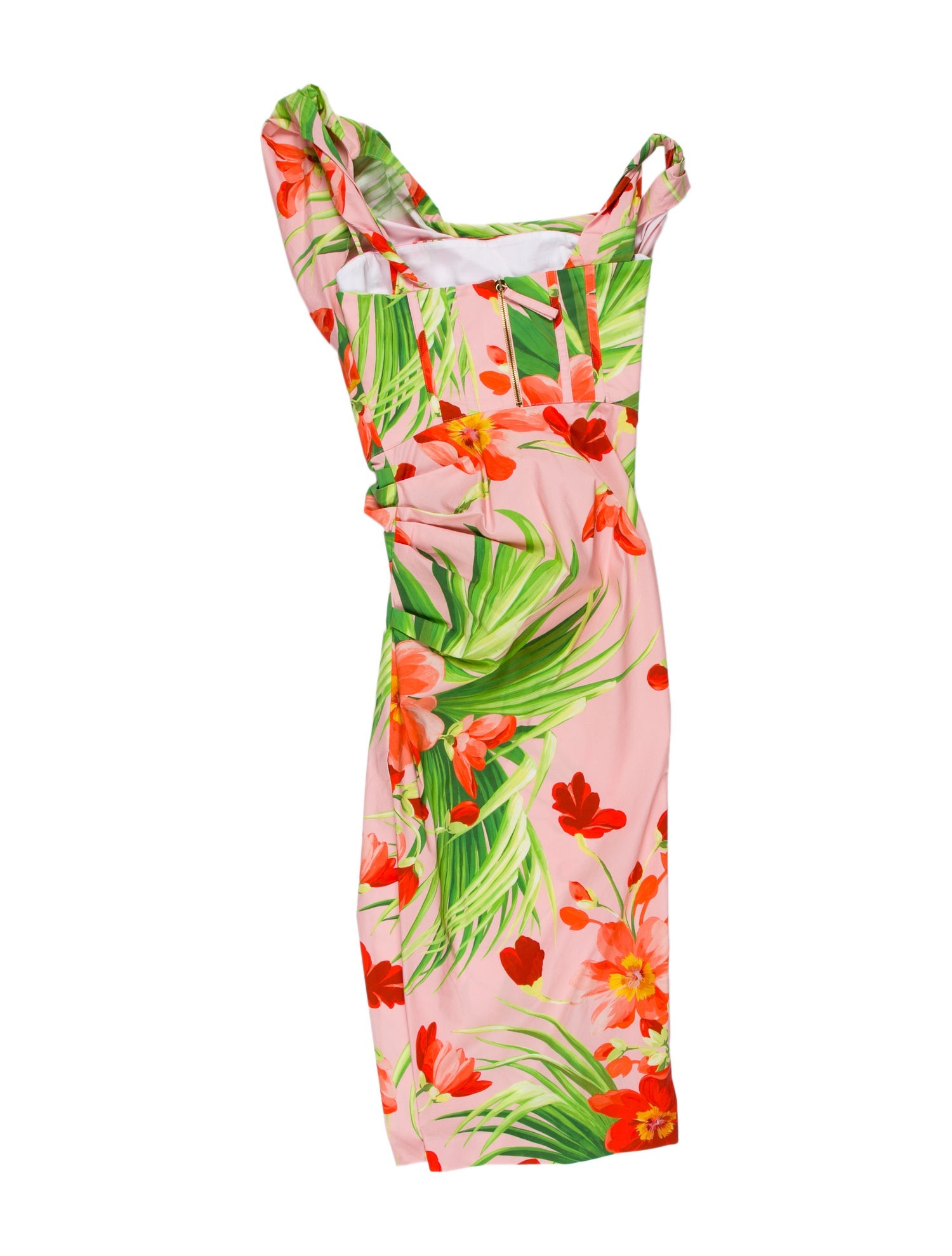 Carolina Herrera Floral Print Midi Length Dress