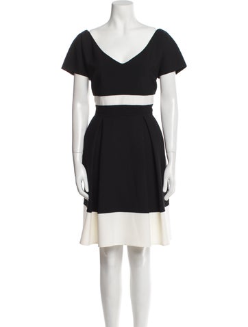 Carolina Herrera Dresses Virgin Wool Knee-Length Dress US 10 | L