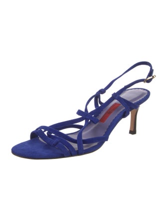 Carolina Herrera Suede Slingback Sandals