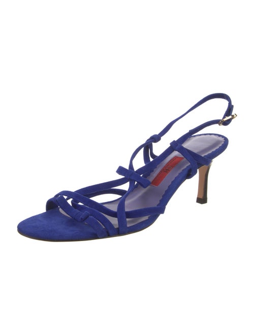 Carolina Herrera Suede Slingback Sandals