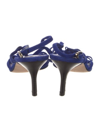 Carolina Herrera Suede Slingback Sandals