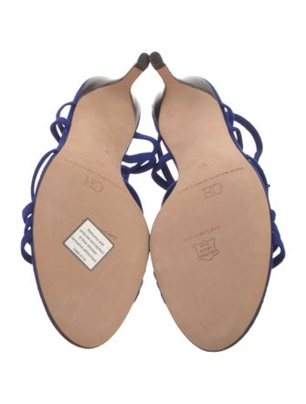 Carolina Herrera Suede Slingback Sandals