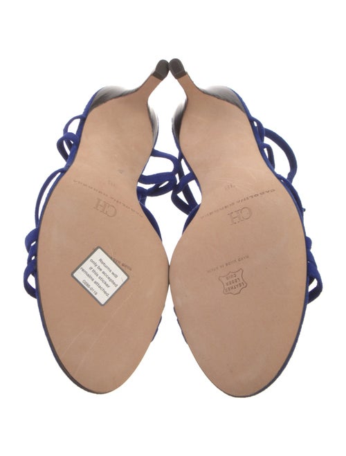 Carolina Herrera Suede Slingback Sandals