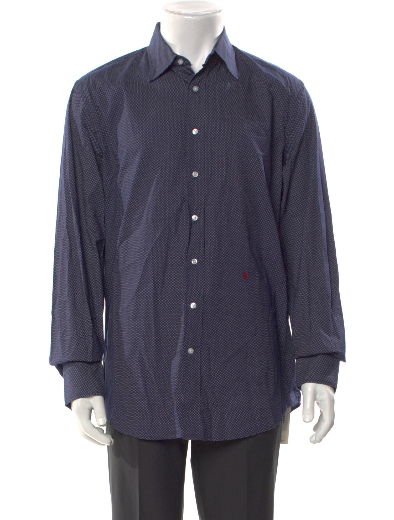 Carolina Herrera Polka Dot Print Long Sleeve Shirt