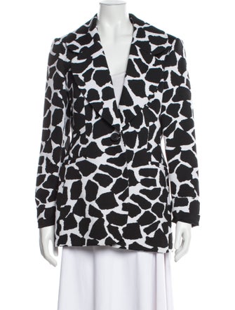 Carolina Herrera Animal Print Blazer
