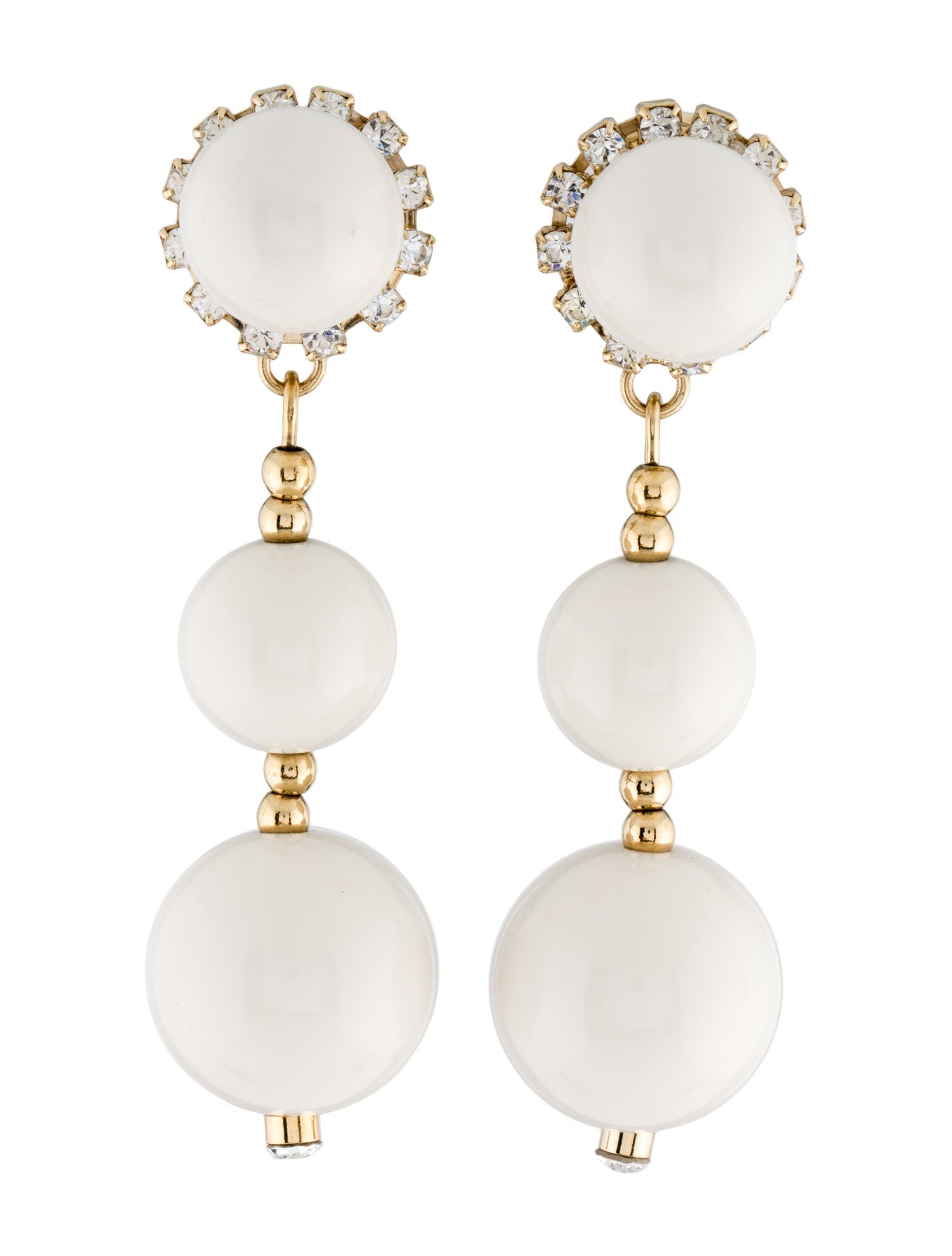 Carolina Herrera Crystal & Resin Drop Earrings