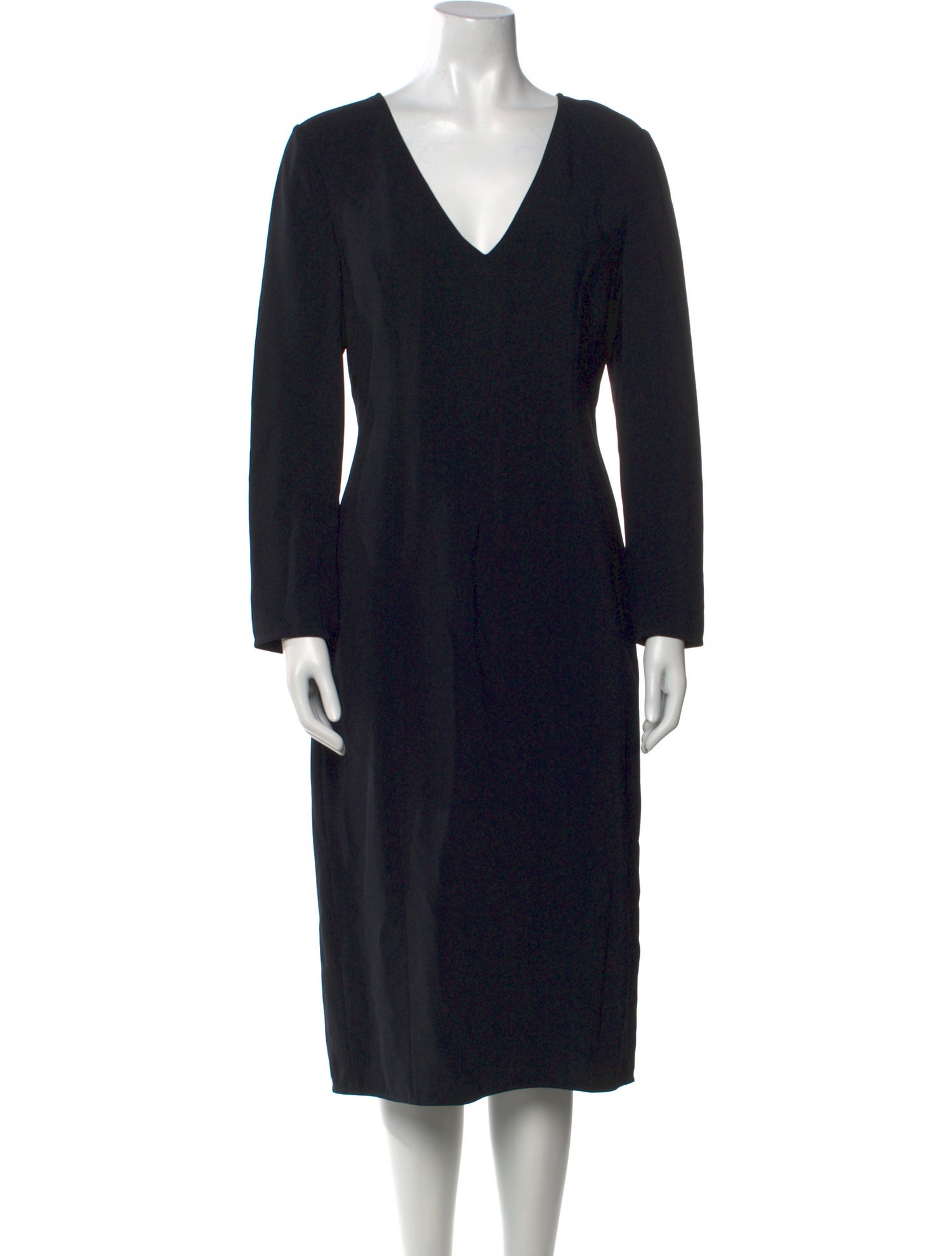 Carolina Herrera V-Neck Midi Length Dress