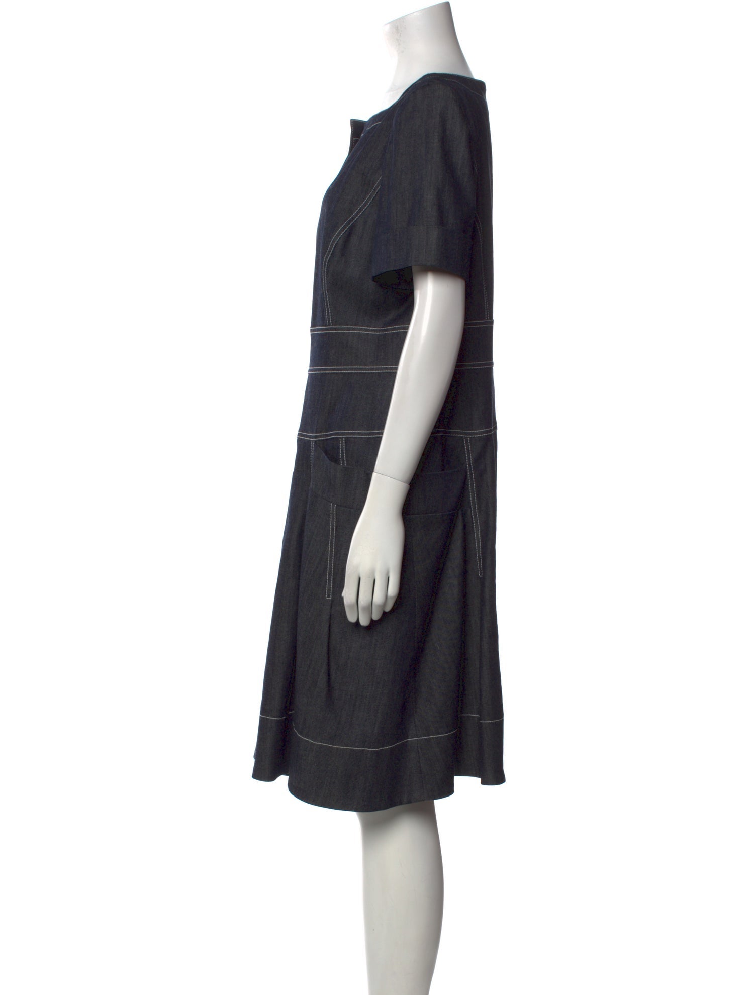 Carolina Herrera Bateau Neckline Knee-Length Dress