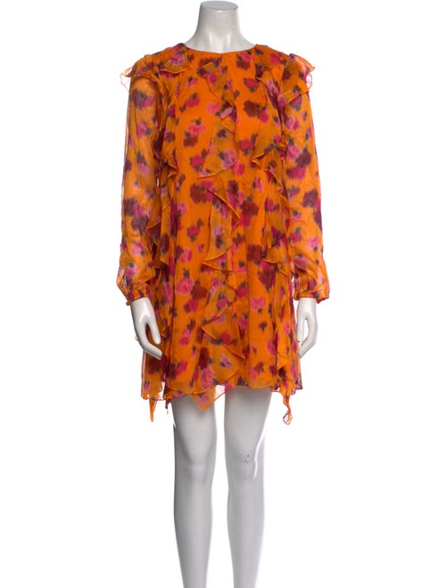Carolina Herrera Floral Print Mini Dress