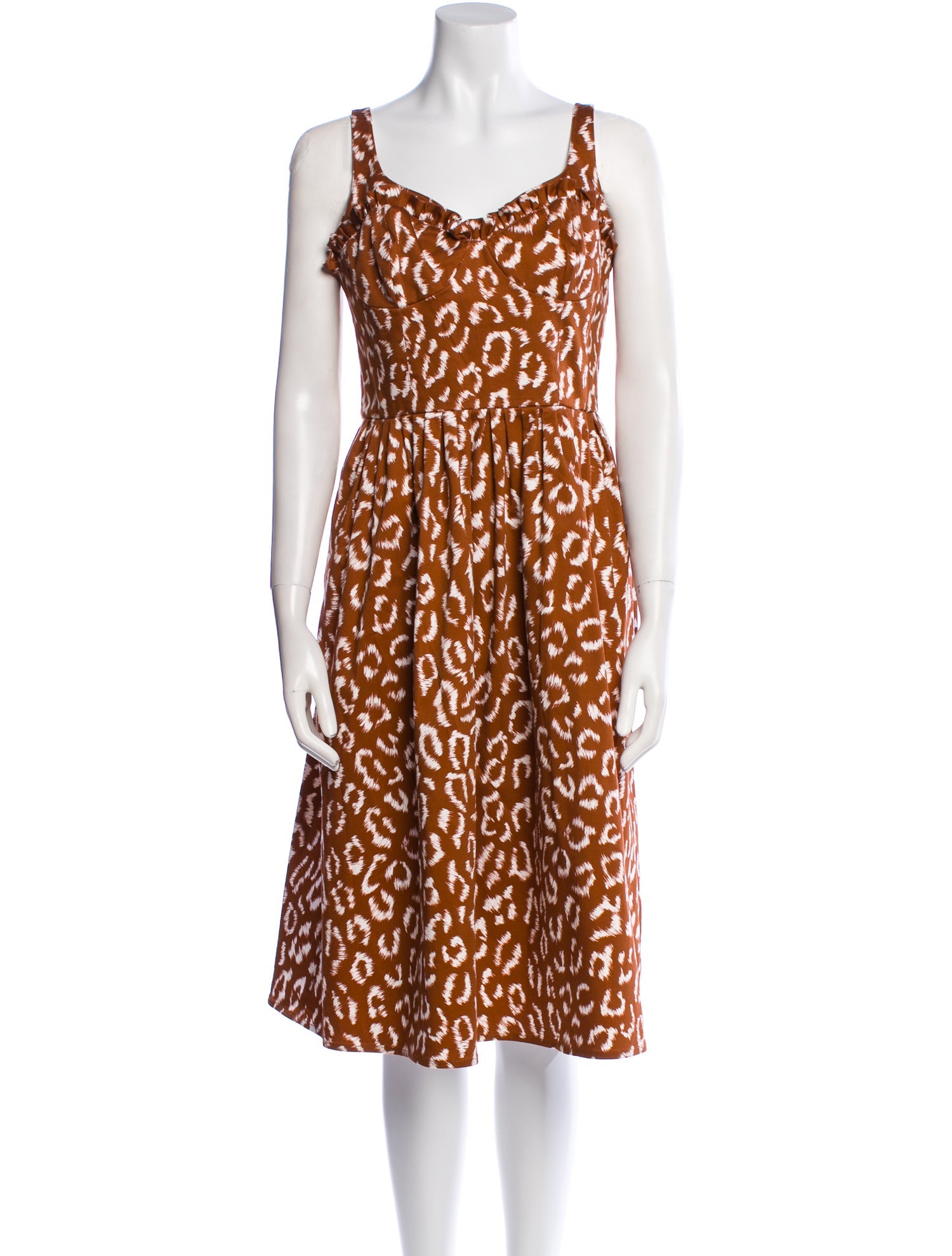 Carolina Herrera Animal Print Midi Length Dress