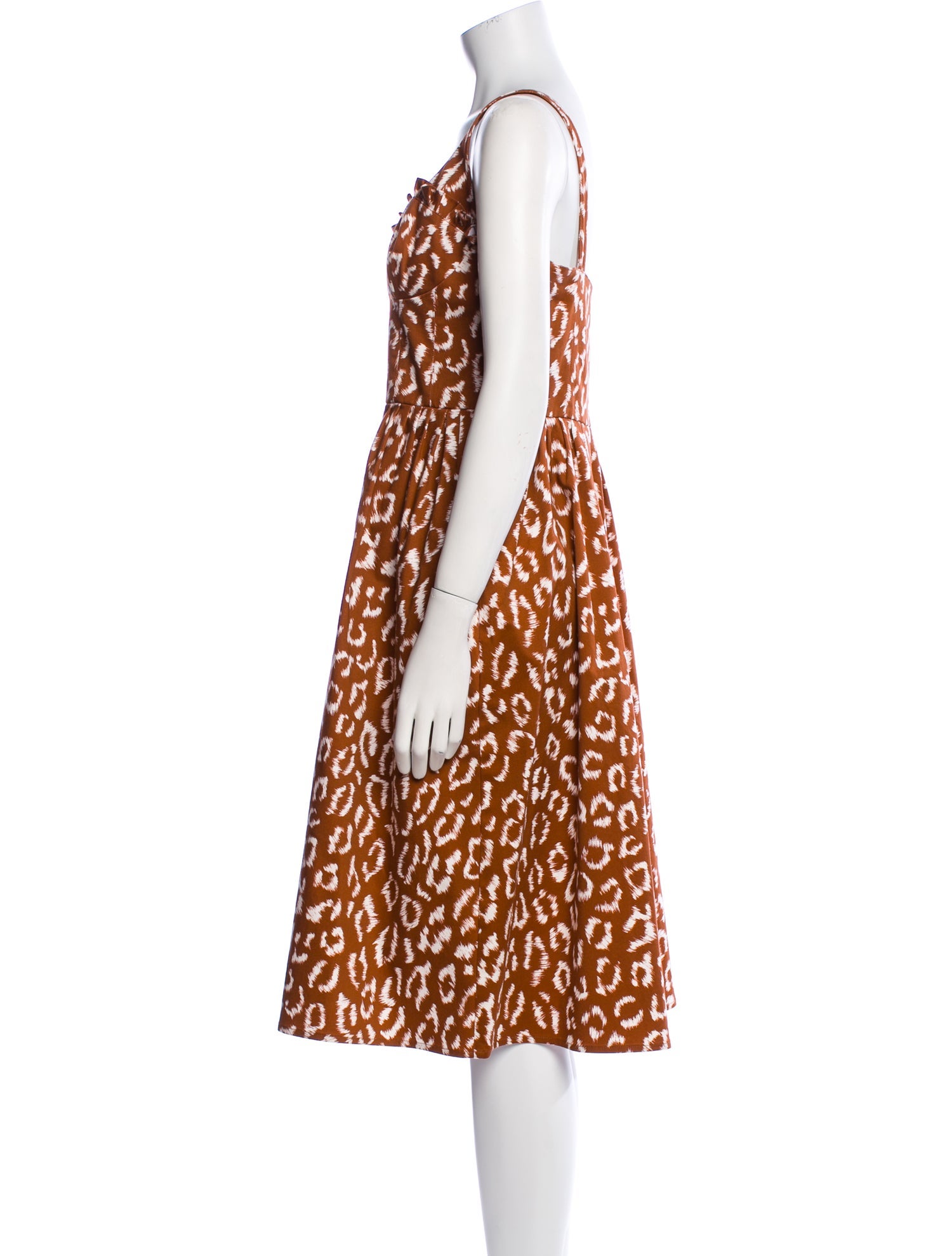 Carolina Herrera Animal Print Midi Length Dress